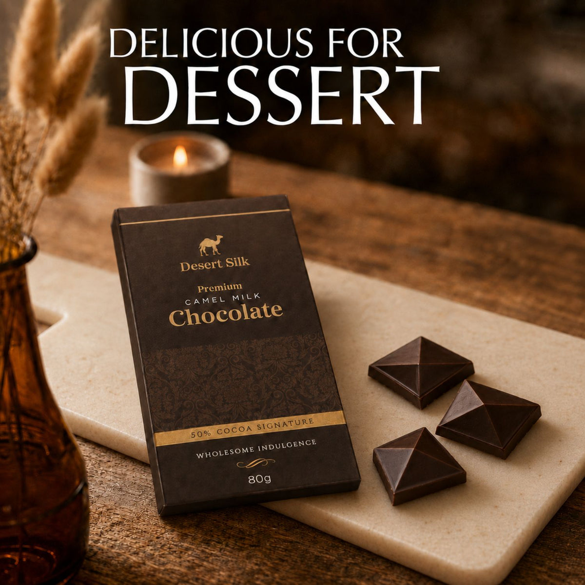 Camel milk chocolate made with South African camel milk powder